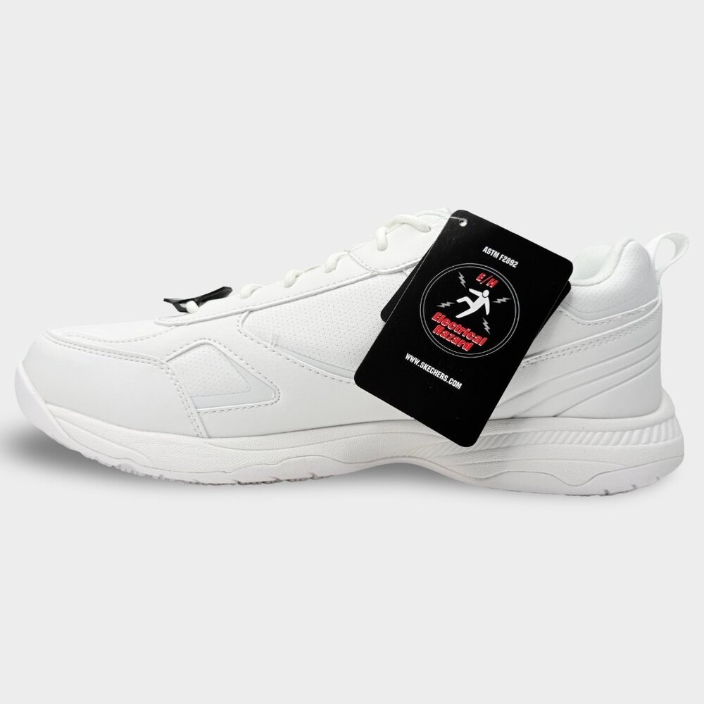 Skechers Work Relaxed Fit Dighton SR Men's 10 White EH SRO Safety Shoes 77111 - Picture 3 of 11